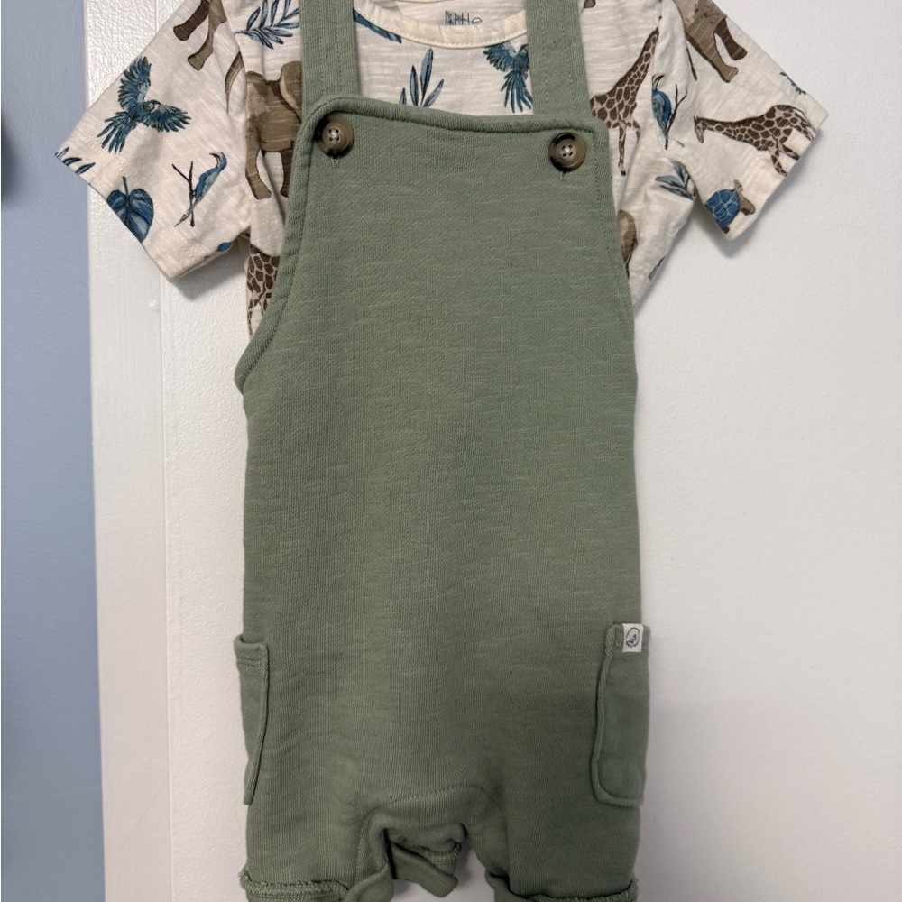 Green Kids Matching Set with Animal Print by RMLA